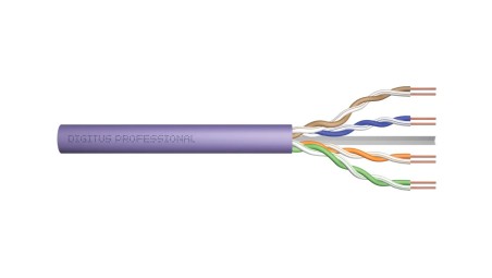 Kabel teleinformatyczny U/UTP kat.6 4x2xAWG23 LSOH drut fioletowy Dca DK-1614-VH-1 /100m/