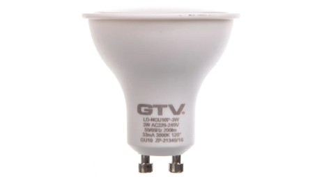 Żarówka LED GU10 3W 220lm 3000K AC180-250V 120st. LD-NGU10P-3W