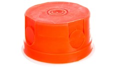 Puszka podtynkowa 80mm czerwona z pokrywą PO-80 0283-00 /50szt/