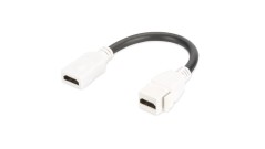 Moduł Keystone HDMI z kablem 12cm łącznik do gniazd i pustych paneli żeński/żeński biały DN-93403