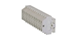 Listwa zaciskowa 12-torowa 2-przewodowa ExeII 4mm2 z uchwytami montażowymi fi 3,2mm jasnoszara 262-142