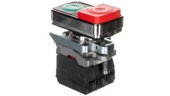 Przycisk sterowniczy 22mm podwójny czerwony/zielony z samopowrotem z podświetleniem 1Z 1R XB4BW73731M5