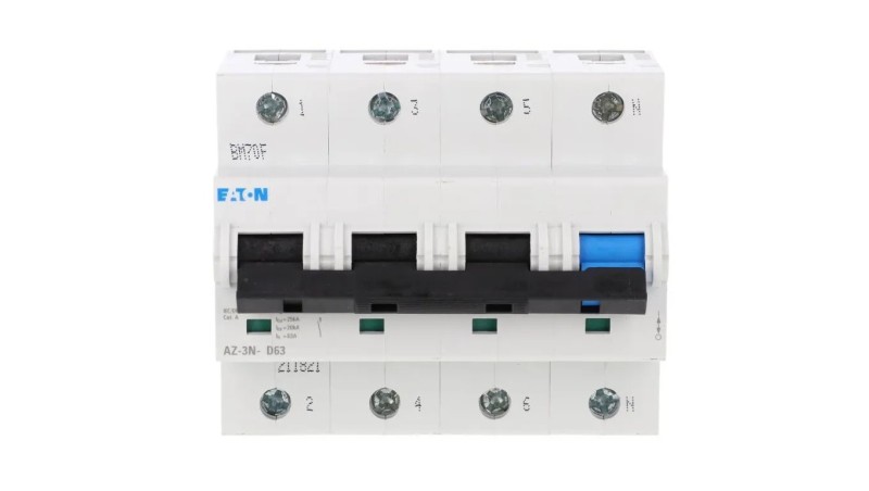 Wyłącznik nadprądowy 3P+N D 63A 25kA AC AZ-3N-D63 211821 Wyłącznik nadprądowy 3P+N D 63A 25kA AC AZ-3N-D63 211821