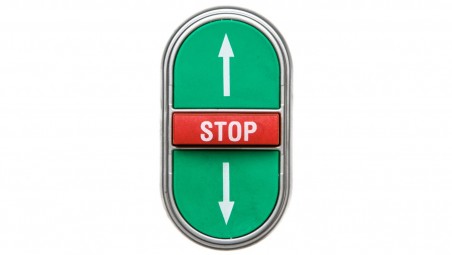 Napęd przycisku potrójny zielony/czerwony /STRZAŁKI GÓRA DÓŁ STOP/ z samopowrotem LPCB7355