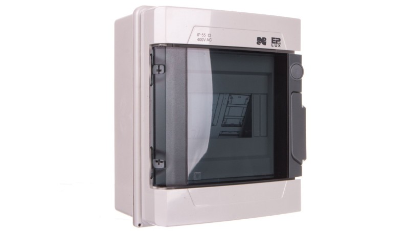 Rozdzielnica hermetyczna EP-LUX natynkowa 1x6 1500V DC 1000V AC PE+N dymny IP65 1960-01