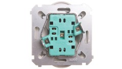 Simon Basic Gniazdo podwójne z/u z przesłonami srebrny mat BMGZ2Mz.01/43