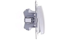 KARO Przycisk /dzwonek/ srebrny perłowy ŁP-6S/m/43
