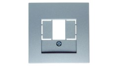 Berker B.1/B.3/B.7 Glas Element centralny do gniazda TAE i głośnikowego aluminium 10331404