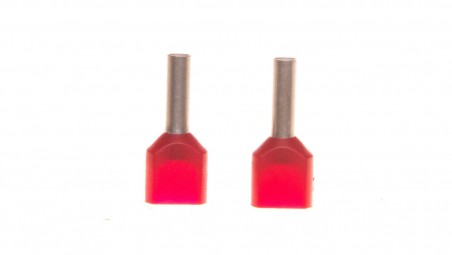 Końcówka tulejkowa izolowana HI 2x1/8 DIN E08KH-02020101101 /500szt.