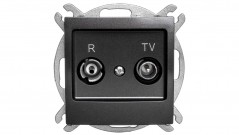 IMPRESJA Gniazdo antenowe RTV końcowe 2,5-3dB antracyt GPA-YK/m/50