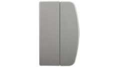 Simon Aquarius Gniazdo hermetyczne podwójne z/u IP54 z przesłoną torów i klapką pełną białe AQGZ1-2z/11