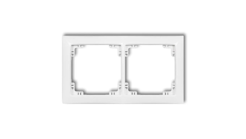 DECO Ramka uniwersalna podwójna z tworzywa DECO Soft biały DRSO-2 DECO Ramka uniwersalna podwójna z tworzywa DECO Soft biały DRSO-2