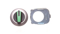 Napęd przełącznika 3 położeniowy I-O-II 30mm zielony podświetlany z samopowrotu metal mat IP69k Sirius ACT 3SU1062-2DM40-0AA0