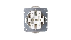 Sentia Gniazdo podwójne z/u 16A IP20 srebrne 1443-56