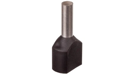 Końcówka tulejkowa izolowana TID 2x1,5mm2/8mm czarna cynowana TID2x1,5L8 /100szt./