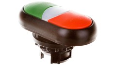 Napęd przycisku podwójny zielony/czerwony z podświetleniem z samopowrotem M22S-DDL-GR 216699