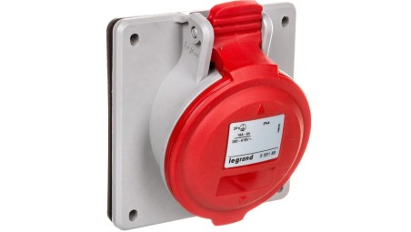 Gniazdo tablicowe 16A 4P 400V czerwone IP44 P17 TEMPRA PRO 555188