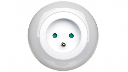 Lampka nocna LED 0,63W z czujnikiem zmierzchu + gniazdo 230V P3307