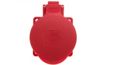 Gniazdo tablicowe 32A 5P 400V /70x70/ czerwone IP44 325-6
