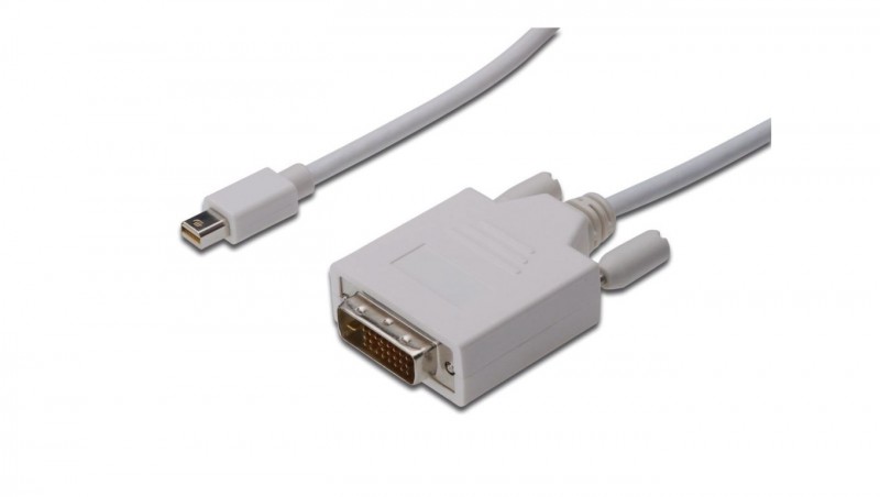 Kabel adapter miniDisplayPort 1.1a Typ miniDP/DVI-D(24+1), M/M biały 2m