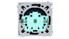 Simon Basic Gniazdo wtyczkowe z uziemieniem, IP44 (moduł) 16A, 250V, zaciski śrubowe klapka transp. czarny BMGZ1B.01/49A