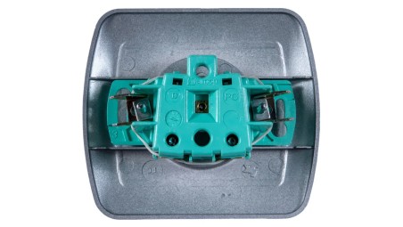 Simon Akord Gniazdo pojedyncze b/u 16A IP20 aluminium metalizowane AG1e/26