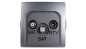 Simon Basic Gniazdo antenowe SAT/SAT/RTV końcowe stal inox BMZAR+SAT3.1-P2.01/21 Simon Basic Gniazdo antenowe SAT/SAT/RTV końcowe stal inox BMZAR+SAT3.1-P2.01/21