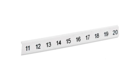 Taśma oznaczników złączek /11-20/ ponacinana biała ZBF 5 CUS opis 11-20 0808671:0011 /10szt./