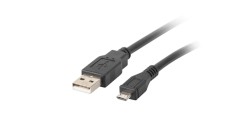 Przewód połączeniowy USB 2.0 High Speed 1,8m USB - microUSB czarny CA-USBM-10CC-0018-BK