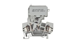 Złączka bezpiecznikowa 4mm2 szary 10A G 5x 20mm DIN 35mm 281-611/281-417