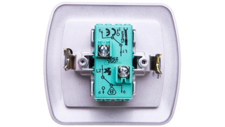 Simon Akord Łącznik schodowy podwójny aluminium metalizowane AW6/2/26
