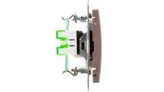 IMPRESJA Gniazdo komputerowe pojedyncze RJ45 kat.5e MMC tytan GPK-1Y/K/m/23