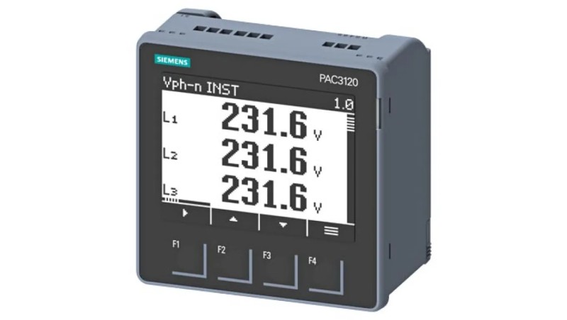 Miernik parametrów sieci PAC3220 x/1A x/5A licznik energii kl.0,5 MODBUS TCP/IP 2xRJ45 2DI 2DO 24-60VDC 7KM3220-1BA01-1EA