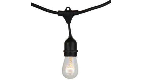 Girlanda, łańcuch LED 15x E27 VT-713 Czarny IP65 (bez żarówek) 3673