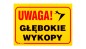 Tabliczka ostrzegawcza PCV /Uwaga! Głębokie wykopy 350x250/ B4/L/P