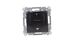 Simon 54 Gniazdo Schuko do wersji IP44 z przesłonami z uszczelką klapka transparentna antracyt DGSZ1BZ.01/48A