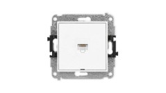 ICON Mechanizm gniazda komputerowego pojedynczego 1xRJ45, kat. 5e, 8-stykowy, bez pola opisowego biały mat 25IGKBO-1