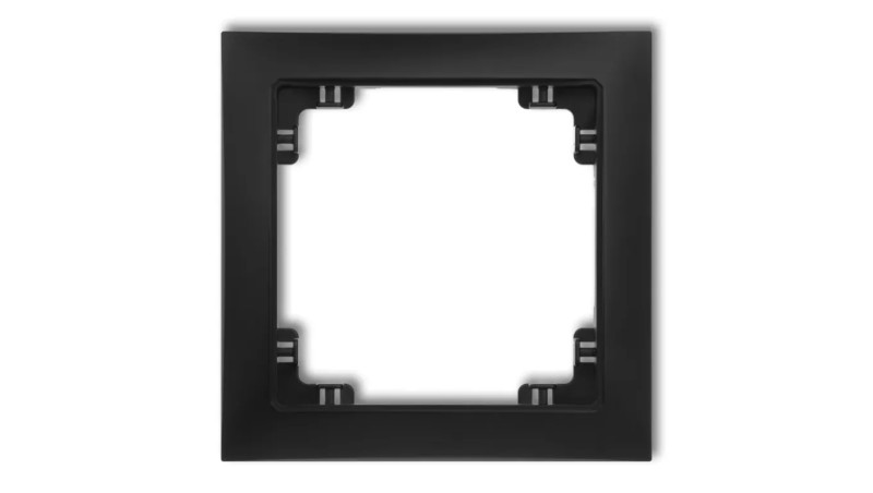 DECO Ramka uniwersalna pojedyncza z tworzywa DECO Soft czarny mat 12DRSO-1 DECO Ramka uniwersalna pojedyncza z tworzywa DECO Soft czarny mat 12DRSO-1
