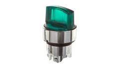 Głowica przełącznika sterowniczego 3-położeniowego 22mm zielona podświetlana IP69K ZB4BK1733