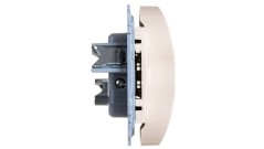 Simon 10 Gniazdo podwójne z/u z przesłonami kremowe 16A 250V IP20 CGZ2MZ.01/41