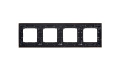 Simon 54 Premium Ramka poczwórna metalowa złoto DR4/66