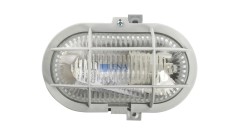 Oprawa kanałowa OVAL 1x60W E27 IIkl. 230V IP44 z siatką z tworzywa, popielata 102011/EU