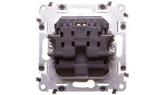 VALENA LIFE Gniazdo pojedyncze z/u 2P+Z z przesłonami aluminium 753384