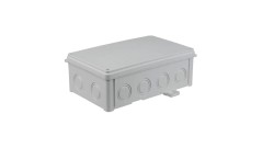 Puszka naścienna 188x118X68 mm, bezhalogenowa, samogasnąca, odporna na UV, IP67, UL94 V0, N110x180S szara 35270202