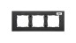 Simon 82 Ramka potrójna pozioma drewniana wenge/ ramka pośrednia aluminium mat 82937-65