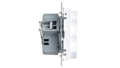 SONATA Gniazdo potrójne b/u 2,5A EURO białe GP-3R/m/00