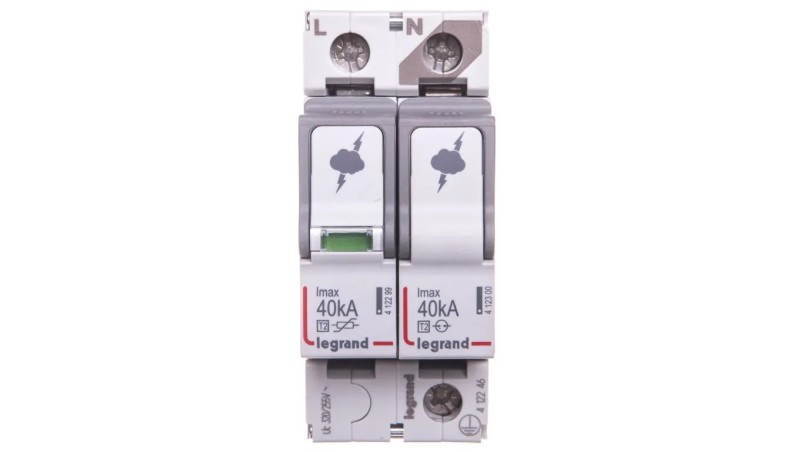 Ogranicznik przepięć C Typ 2 1P+N 40kA 1,7kV ON 300 TT/TNS 412246 Ogranicznik przepięć C Typ 2 1P+N 40kA 1,7kV ON 300 TT/TNS 412246