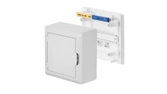 Rozdzielnica modułowa 1x6 n/t ECONOMIC BOX RN 1/6 drzwi białe (N+PE) IP40 2501-00