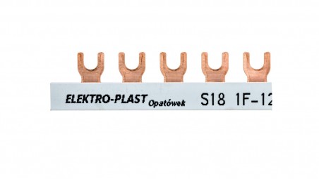 Szyna łączeniowa 1P 63A 12mm2 widełkowa (18 mod.) 1F S18 1F-10 45.308