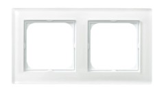 SONATA Ramka podwójna białe szkło R-2RG/31